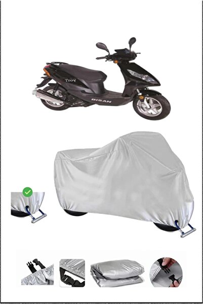 Breen Bisan Troy100 Lock Compatible Waterproof Durable Motorcycle Canvas-Gray