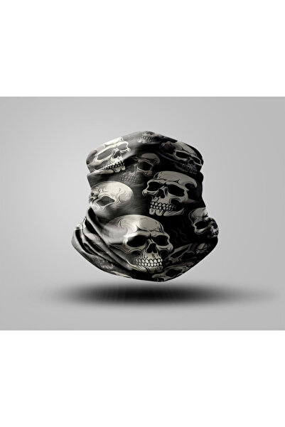 Buffalo Skull Tasarımlı Motorcu Buff Maske Outdoor Boyunluk Unisex Bandana