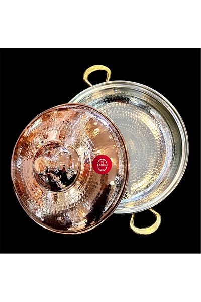 Tabibu Copper Roasting Sheet Thick Forged Tinned Ready to Use 41cm 2400Gram