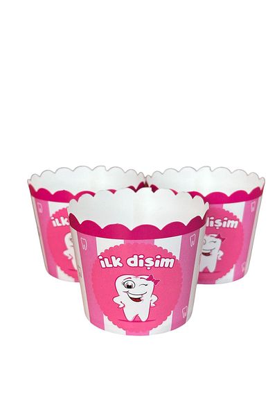 Cadde Süs Pink First Tooth Themed Muffin Cupcake Mold