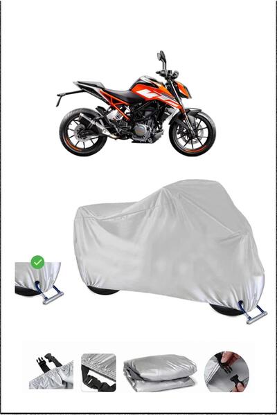 Breen قفل KTM 250DUKEABS متوافق مع غطاء دراجة نارية مقاوم للماء ومتين - رمادي