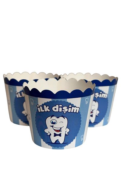 Cadde Süs Blue First Tooth Themed Muffin Cupcake Mold