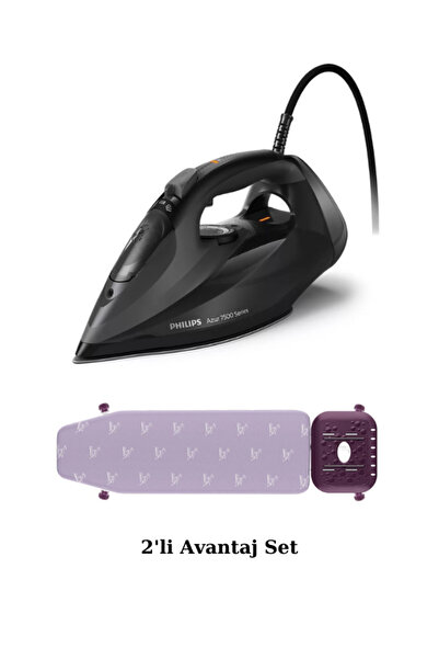 Philips Azur 7500 Serisi 3200 W Buharlı Ütü, Alev Almaz Kumaşlı Ütü Masası Çeyiz Seti