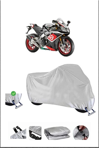 Breen قفل Aprilia RSV4RF متوافق مع غطاء دراجة نارية متين مقاوم للماء - رمادي