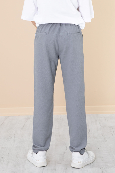 Cansın Mini Smoked Double Leg Boy's Jogger Fabric Trousers 20055