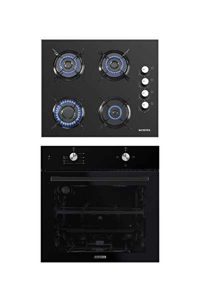 KUMTEL Siyah 2 li Set ( Ocak - Fırın )