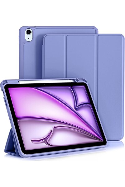 TEKNETSTORE Apple İPad Air 11 inç M2 2024 Uyumlu Kılıf Pen Slot Charging Case...