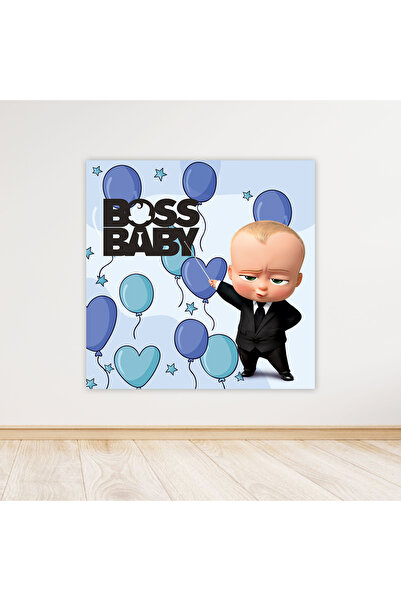 Ligona Home Patron Bebek Temalı Doğum Günü Afişi 100x100 Vinil - Branda - Afi...