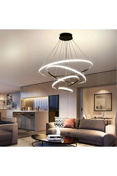 neeko Robin Modern 4-Piece Pendant Chandelier - Daylight Antique Case