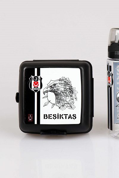 Beşiktaş "Dekomus Pocket Notebook Gifted" New Season Licensed Nutrition Container and 500 ml Tritan Flask
