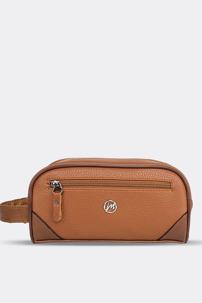 MORCA Personal Shaving & Make-up Care Bag Brown