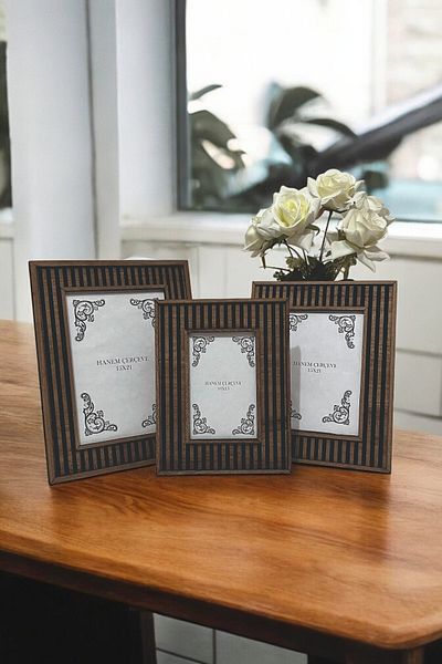 HANEM Set of 3 Decorative Photo Frame & Wood Mdf