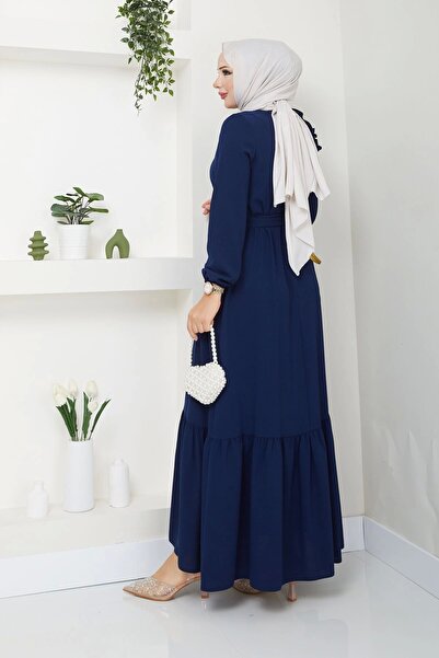 SERRA MODA Φόρεμα Hijab από ύφασμα Crepe - Loose Cut