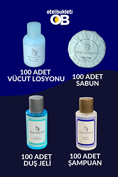 otel bukleti Otel Tipi Etiketli Vücut Losyonu + Sabun + Şampuan + Duş Jeli 40...