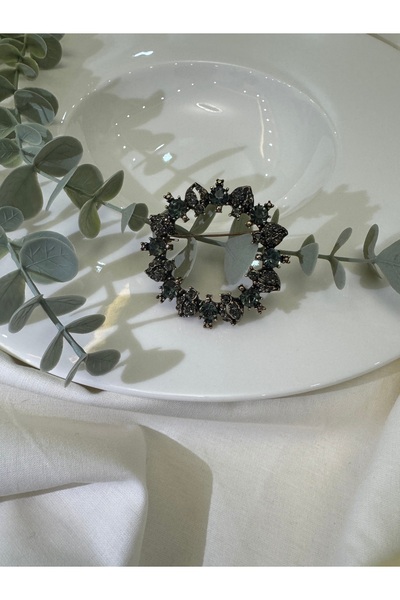 Genel Markalar Kararmaz El Yapımı Montana Modern Pirinç Broş