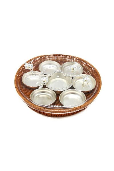 Cady One 9 Piece Serving Tray Set with Lid