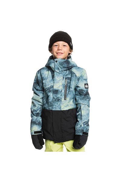 Quiksilver Boy's Snowboard Jacket Mission Printed Block Youth