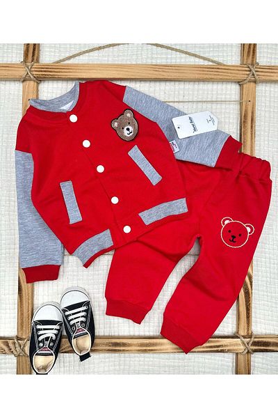 Murat Baby Baby Boy Teddy Bear Cotton Bottom Top Set