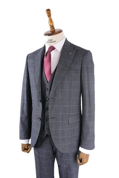 Kadir Büyükkaya Stylish Men's Suit - with Vest, Design Kav1029S