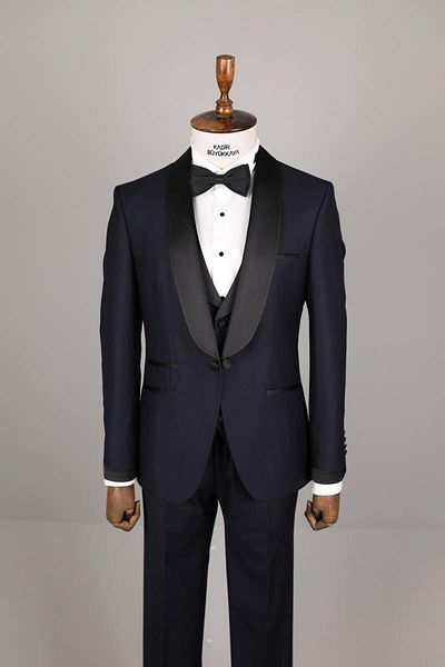 Kadir Büyükkaya Costum smoking pentru bărbați cu vestă atrăgătoare - KAV1504S
