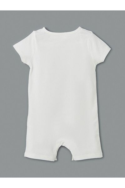 LC Waikiki LCW ECO Baby-Strampler mit Rundhalsausschnitt und Aufdruck für Mädchen