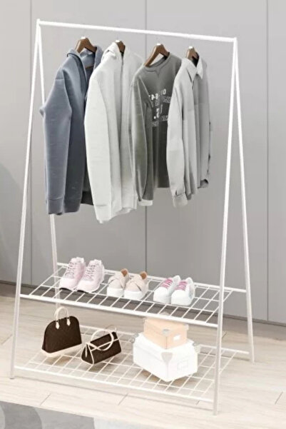 Kollektiv Home Ayaklı Askı Konfeksiyon Askısı 2 Raflı 148 X 66 cm