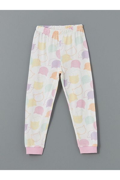 LC Waikiki New Season Elastic Waist Printed Girls Pajama Bottom - S54438Z1