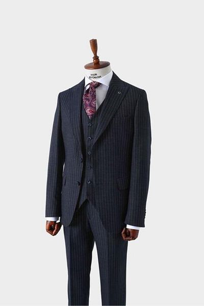 Kadir Büyükkaya Slim Fit viszkóz férfi öltöny - mellény, négy évszak - KAW1022S