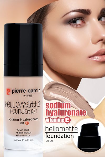 Pierre Cardin Hellomatte Foundation - Beige - 30 ml