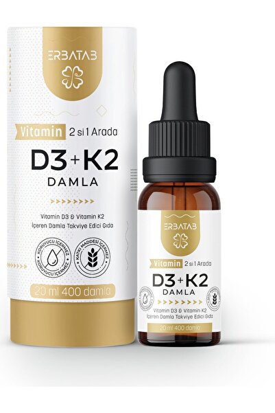 Erbatab Vitamin D3 K2 2'si 1 Arada Damla