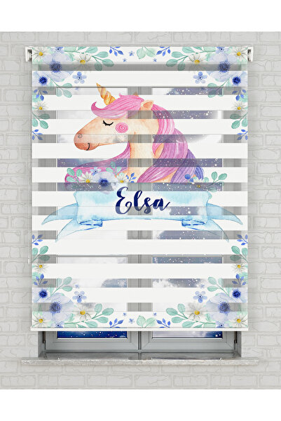 Bright Cover Κουρτίνα με σχέδιο ζέβρας με μονόκερο - Ημέρα και Νύχτα - Κουρτί...