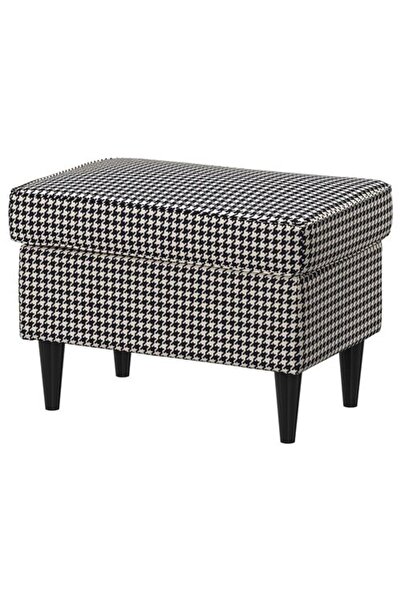 IKEA - STRANDMON, puf, vibberbo siyah-bej