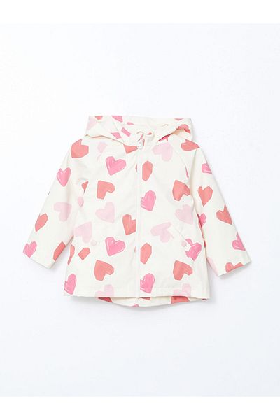 LC Waikiki Lcw Baby Hooded Printed Girl's Raincoat