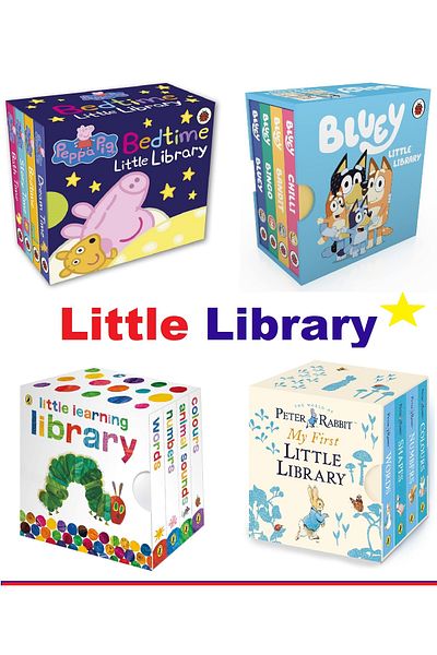 Penguin Books Ltd.   English 4 Set - Peppa Pig, Bluey, the Very Hungry Caterpillar, Peter Rabbit - Little Library