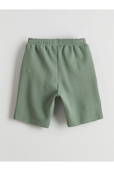 LC Waikiki Green Basic Boy's Shorts with Elastic Waist