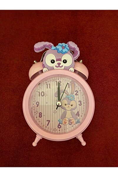 Tahtakale Dünyası Tavşan temalı tasarımlı 11 cm pembe renk masa üstü metal ça...