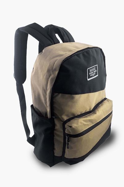 Bagorama Parted Unisex υφασμάτινο σακίδιο πλάτης Casual, Σχολικό και Αθλητικό - Μπεζ