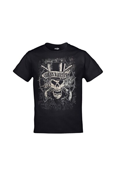 Kalic Studio Tricou negru unisex cu imprimeu Guns N Roses 2