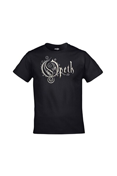 Kalic Studio Unisex Μαύρο T-Shirt με λογότυπο Opeth