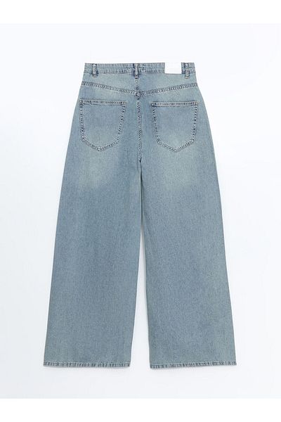 LC Waikiki Pantaloni de damă în jean Wideleg