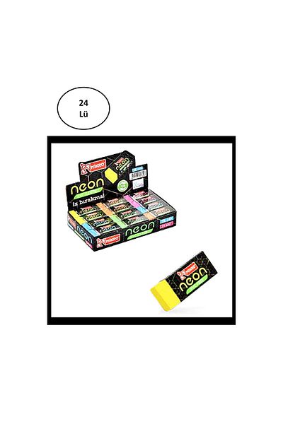 TuayCollection Micro 2b-24n Neon Soft Eraser 24 Pack