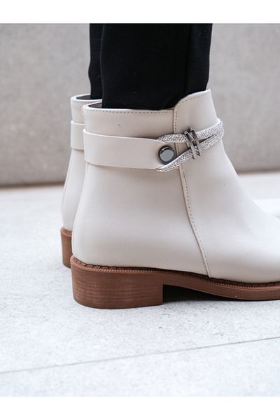 Munshoes Γυναικείες μπότες Carrie Beige Skin