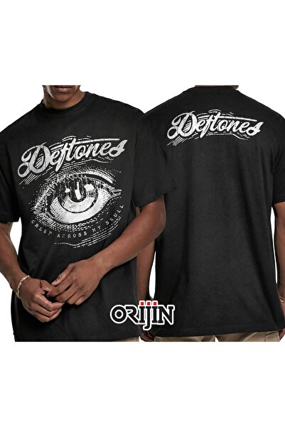 Kalic Studio Deftones Creep Across My Skull - Unisex negru imprimat față și s...