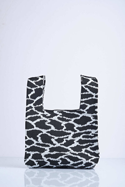 Sebir Moda imprimeu leopard Geantă de mână tricotată