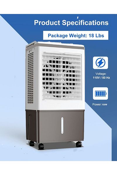 Cady One Desert air cooler with a large 45 liter water tank and a power of 150 watts