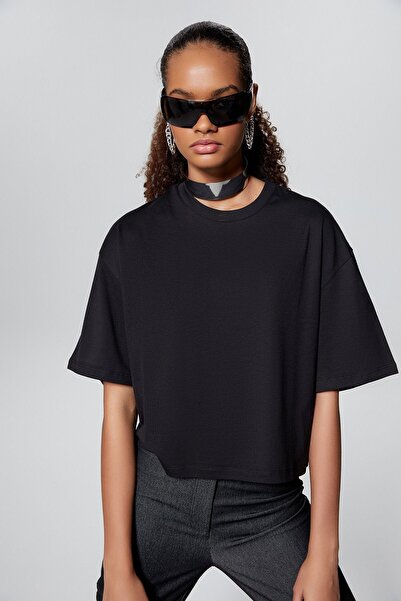 rue Βασικό μαύρο T-shirt