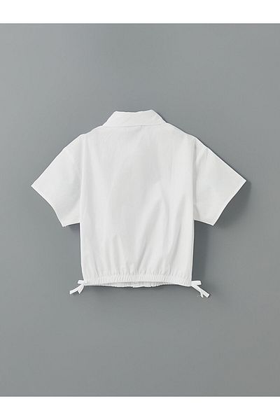 LC Waikiki Cămașă Crop pentru fete cu mânecă scurtă de bază sezon nou - S5L180Z4