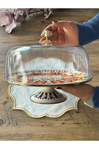 Meri Ev Gereçleri Elegance Enameled Foot Cake Fan