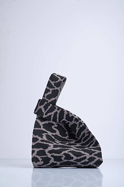 Sebir Moda imprimeu leopard Geantă de mână tricotată