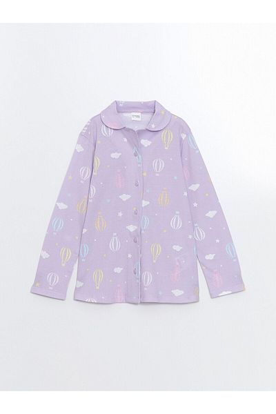 LC Waikiki Shirt Collar Girl's Pajama Set